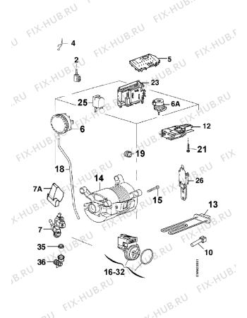 Взрыв-схема стиральной машины Privileg 892S,20261 - Схема узла Electrical equipment 268